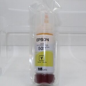 Epson 502 Yellow EcoTank Dye Ink Refill Bottle 70ml T502 Genuine OEM NEW